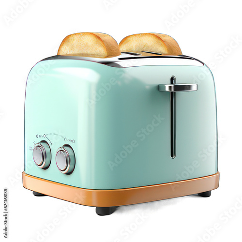 Toaster isolated on white created with Generative AI