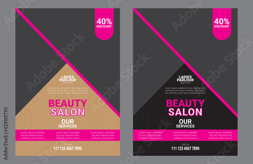 Ladies Salon, Parlour A4 Flyer Template