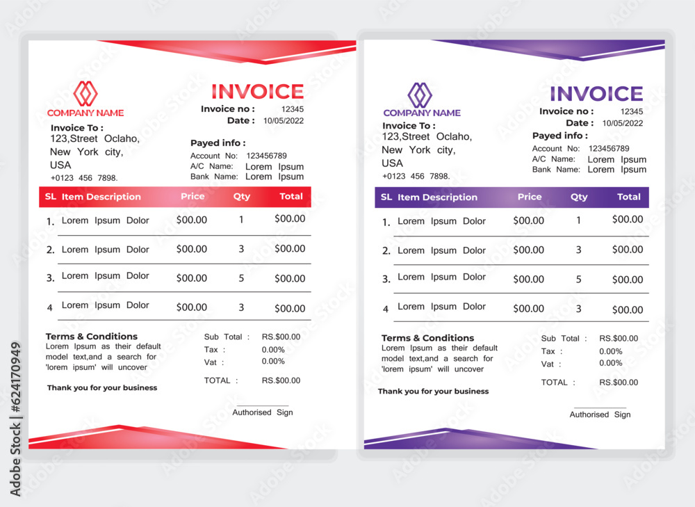 Business Minimal Corporate Invoice design template vector illustration bill form price . Creative template and stationery design payment agreement design template Cash Memo, Vector Quotation Design Business Minimal Corporate Invoice design template vector illustration bill form price . Creative template and stationery design payment agreement design template Cash Memo, Vector Quotation Design