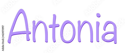 Antonia - lilac color - female name - ideal for websites, emails, presentations, greetings, banners, cards, books, t-shirt, sweatshirt, prints, cricut