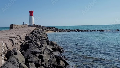 Phare de la Tamarrissière, tourisme Sud France, littoral Méditerranée, embouchure de l'Hérault, belle images plages Languedoc Roussillon, plages près de Béziers, rivages du Golfe du Lion,  mer photo