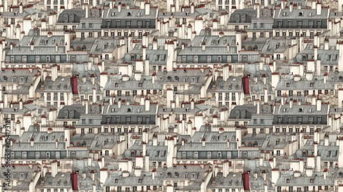 les toits de Paris, papier peint seamless © Fox_Dsign