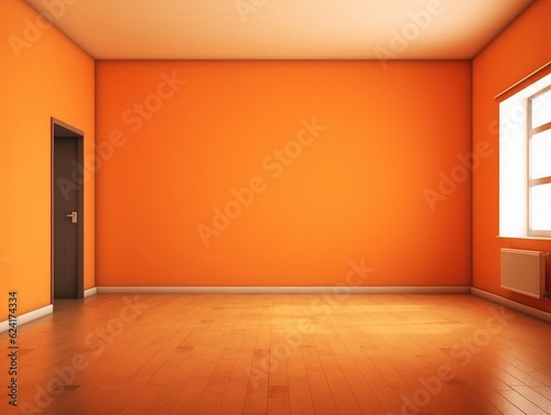 Colorful minimal interior  wall and floor  empty room   AI Generated