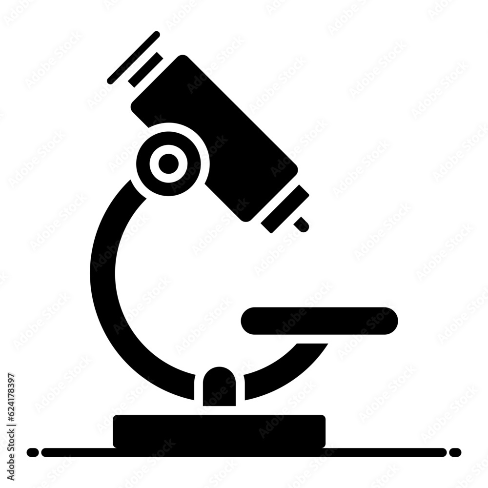 Microscope Glyph Icon Microscope Glyph Icon