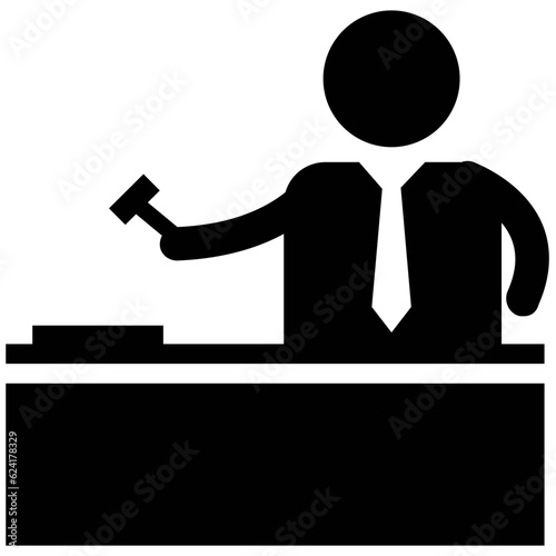 A solid icon of a man editable design 

