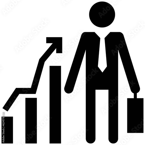 A solid icon of a man editable design 

