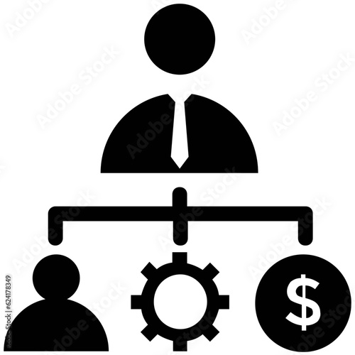 A solid icon of a man editable design 

