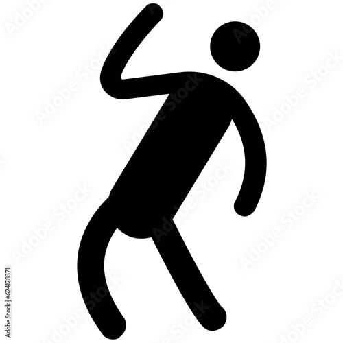 A solid icon of a man editable design 

