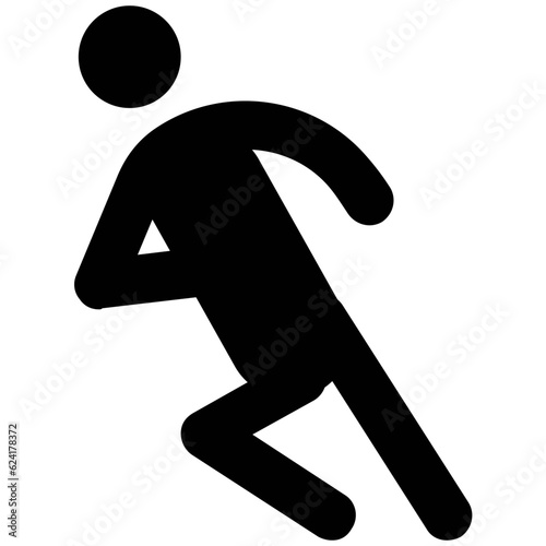 A solid icon of a man editable design 

