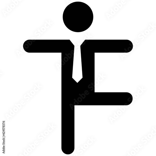 A solid icon of a man editable design 

