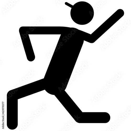 A solid icon of a man editable design 

