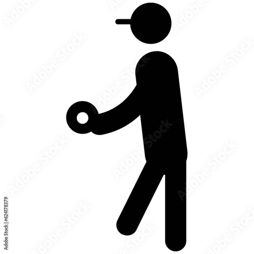 A solid icon of a man editable design 

