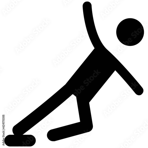 A solid icon of a man editable design 

