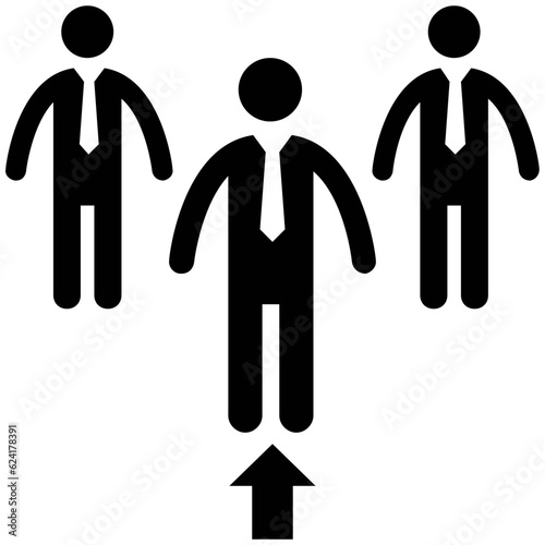 A solid icon of a man editable design 

