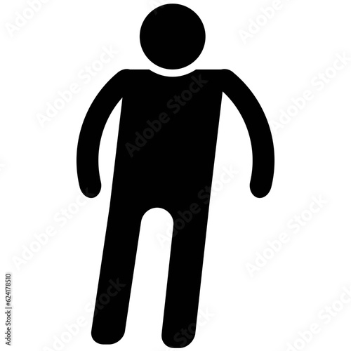 A solid icon of a man editable design 

