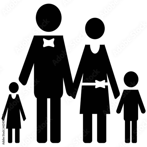 A solid icon of a man editable design 


