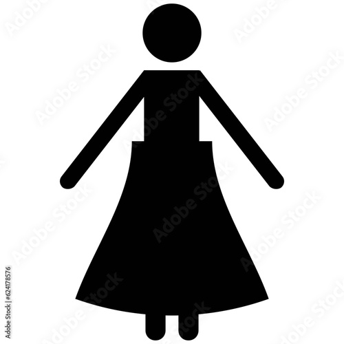 A solid icon of a man editable design 

