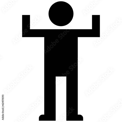 A solid icon of a man editable design 

