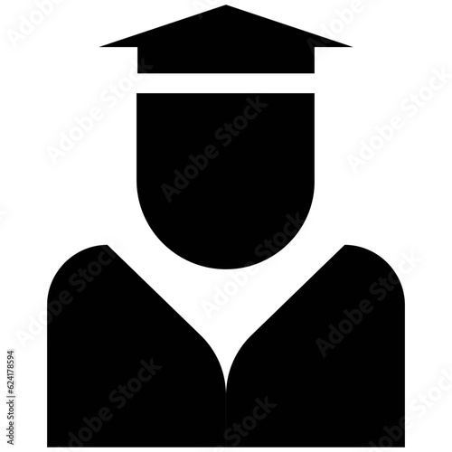 A solid icon of a man editable design 

