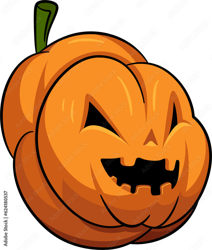Pumkin Halloween cartoon with outline Pumkin Halloween cartoon with outline