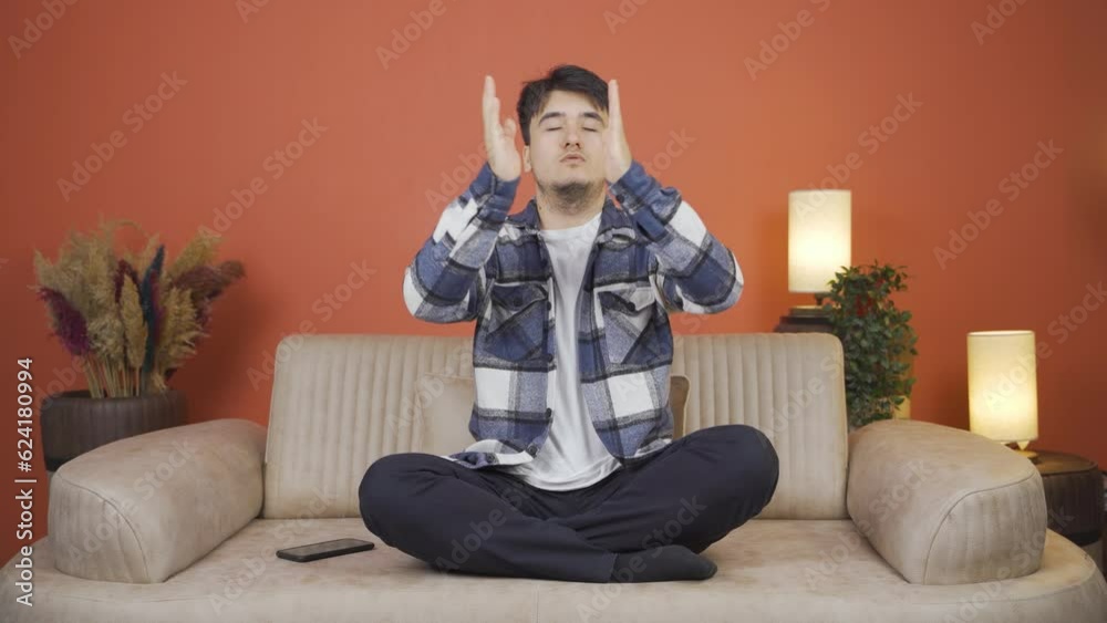 The meditating man. The meditating man.