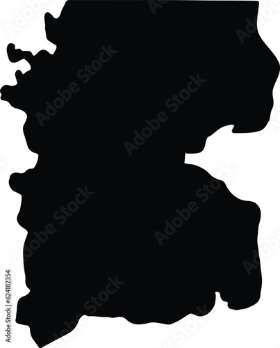 Silhouette map of Gab   Guinea Bissau with transparent background.