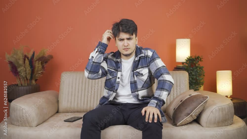Man thinking of sad and sad memories. Man thinking of sad and sad memories.