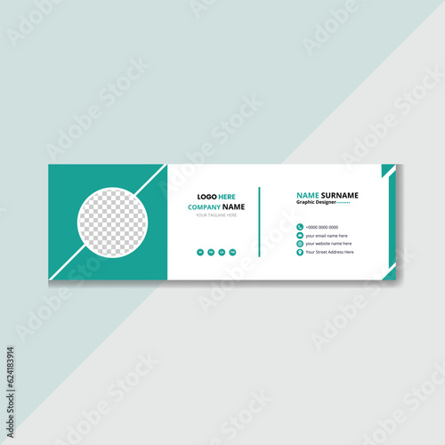 Creative Mail And Business Email Signature Vector Banner Design