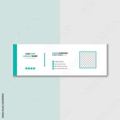 Corporate email signature template and vector design