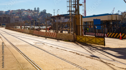 train on the station Vina del Mar, Valparaiso, Chile