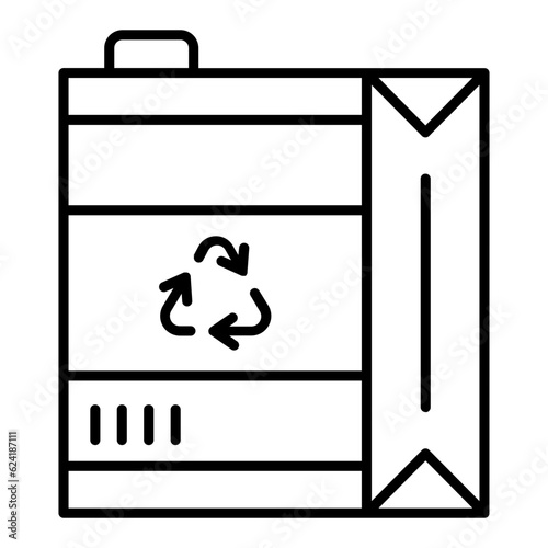 Milk Packet Line Icon