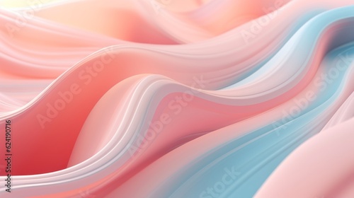 Pastel current background. Divorces  waves  lines  in pastel colors. Banner for advertising. AI generation.