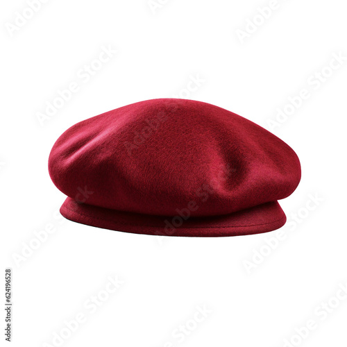Beret hat. isolated object, transparent background