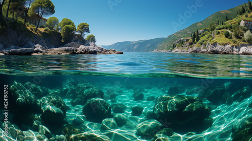 coral reef in the sea HD 8K wallpaper Stock Photographic Image 