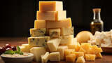 types of cheese HD 8K wallpaper Stock Photographic Image
