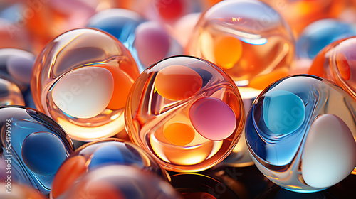 Fototapeta Naklejka Na Ścianę i Meble -  blue balls on white HD 8K wallpaper Stock Photographic Image
