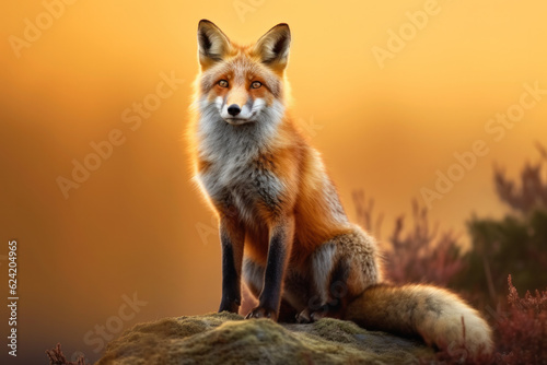 Cute beautiful Fox, Wildlife Photography, Generative AI photo