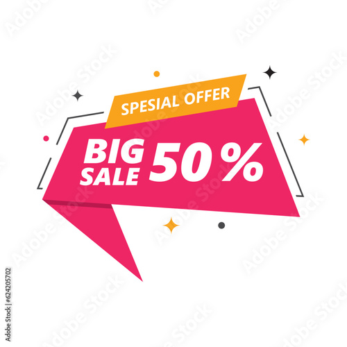 vector banner discount logo vector icon illustration