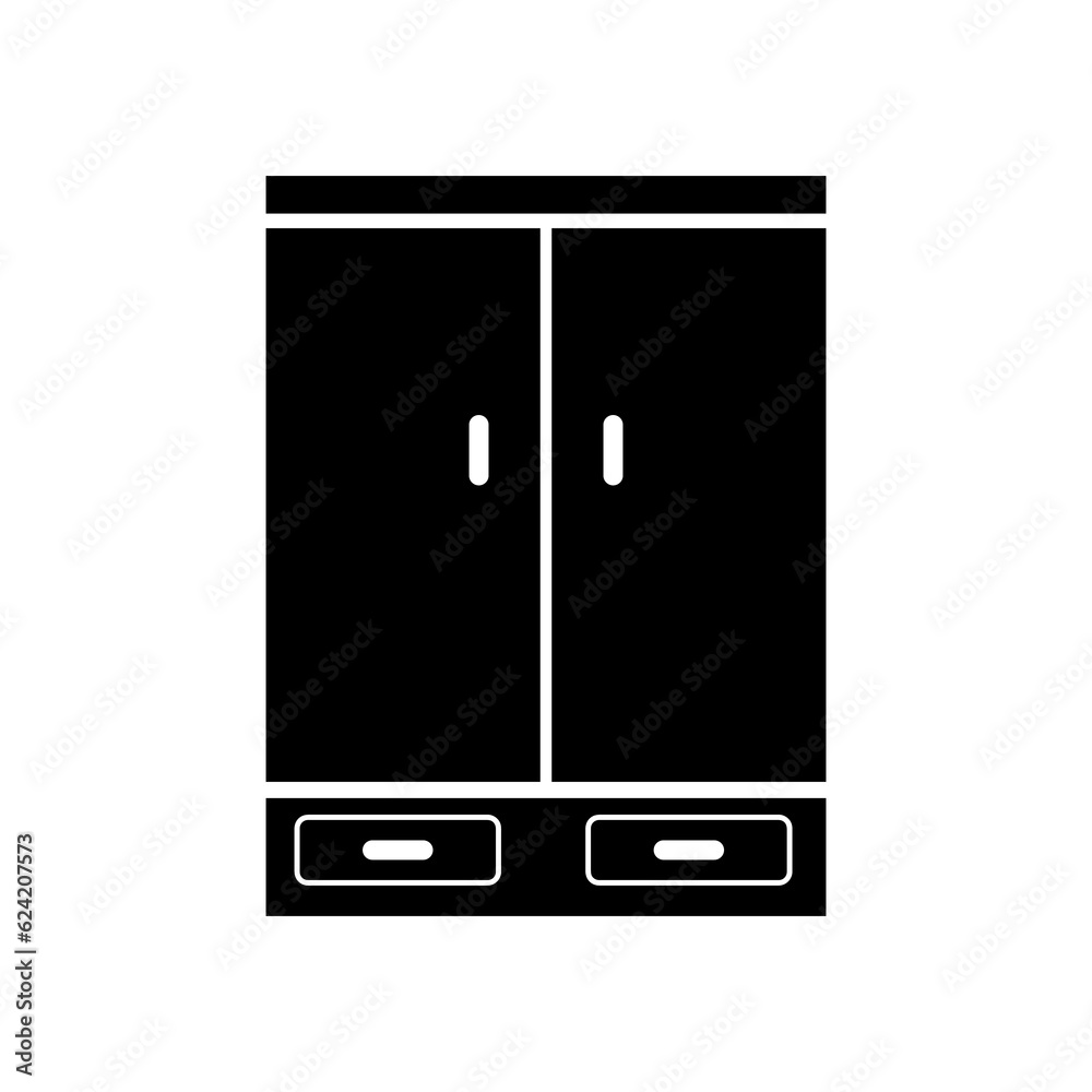 Wardrobe icon vector design templates flat illustration on white background..eps Wardrobe icon vector design templates flat illustration on white background..eps