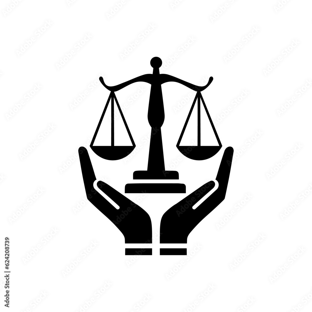 Law icon. Law firm logo design. Justice balance scale. Attorney, legal, judicial council, Law court logo and icon design vector, black and white. Law icon. Law firm logo design. Justice balance scale. Attorney, legal, judicial council, Law court logo and icon design vector, black and white.