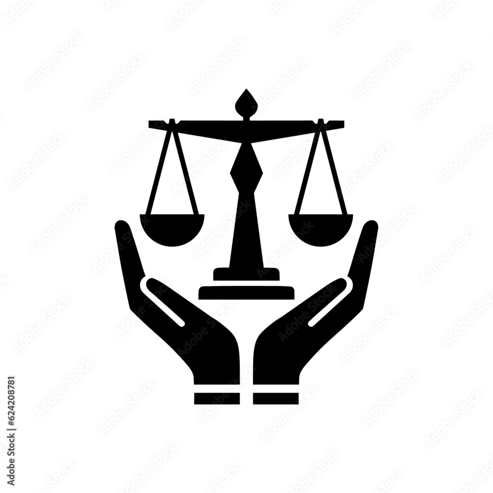 Law icon. Law firm logo design. Justice balance scale. Attorney, legal, judicial council, Law court logo and icon design vector, black and white. Law icon. Law firm logo design. Justice balance scale. Attorney, legal, judicial council, Law court logo and icon design vector, black and white.