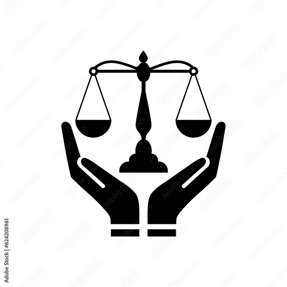 Law icon. Law firm logo design. Justice balance scale. Attorney, legal, judicial council, Law court logo and icon design vector, black and white. Law icon. Law firm logo design. Justice balance scale. Attorney, legal, judicial council, Law court logo and icon design vector, black and white.
