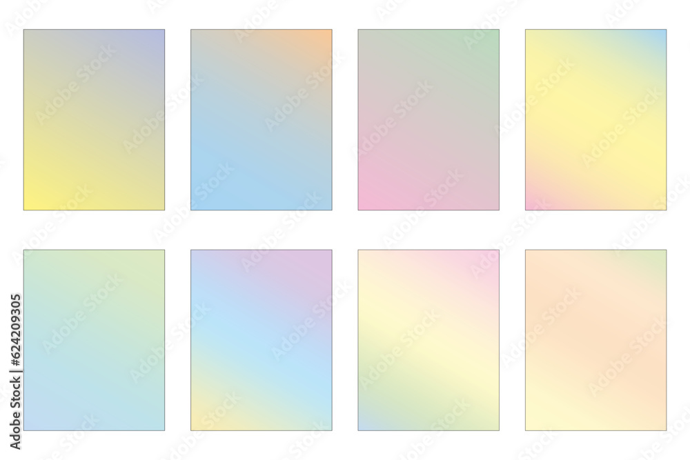 pastel color pattern collection catalog. Vector illustration. stock image.