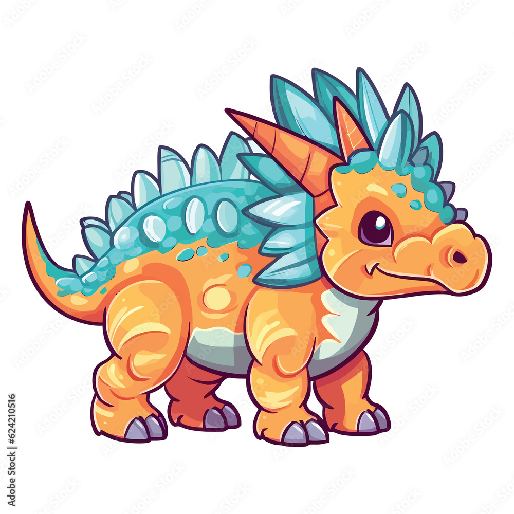 Cute Styracosaurus Dinosaur Illustration Cute Styracosaurus Dinosaur Illustration