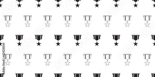 outline silhouette military medal seamless patern