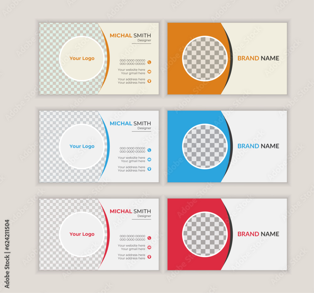 business card design. corporate business card. Modern business card design with front and back.
