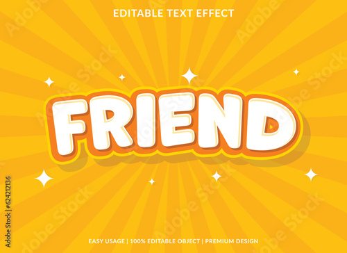 friend editable text effect template use for font style logo