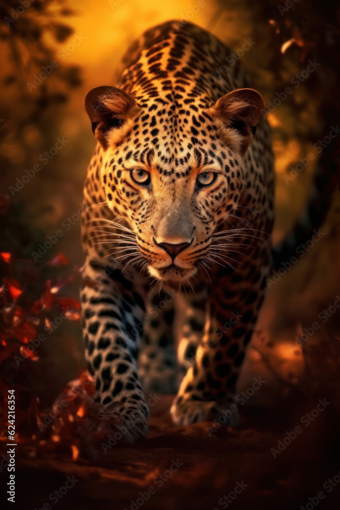 Leopard in its natural Habitat, Wildlife Photography, Generative AI Leopard in its natural Habitat, Wildlife Photography, Generative AI