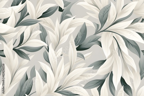 Seamless floral pattern with white lilies