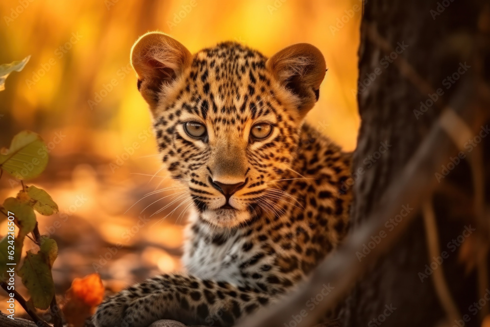 Leopard in its natural Habitat, Wildlife Photography, Generative AI Leopard in its natural Habitat, Wildlife Photography, Generative AI